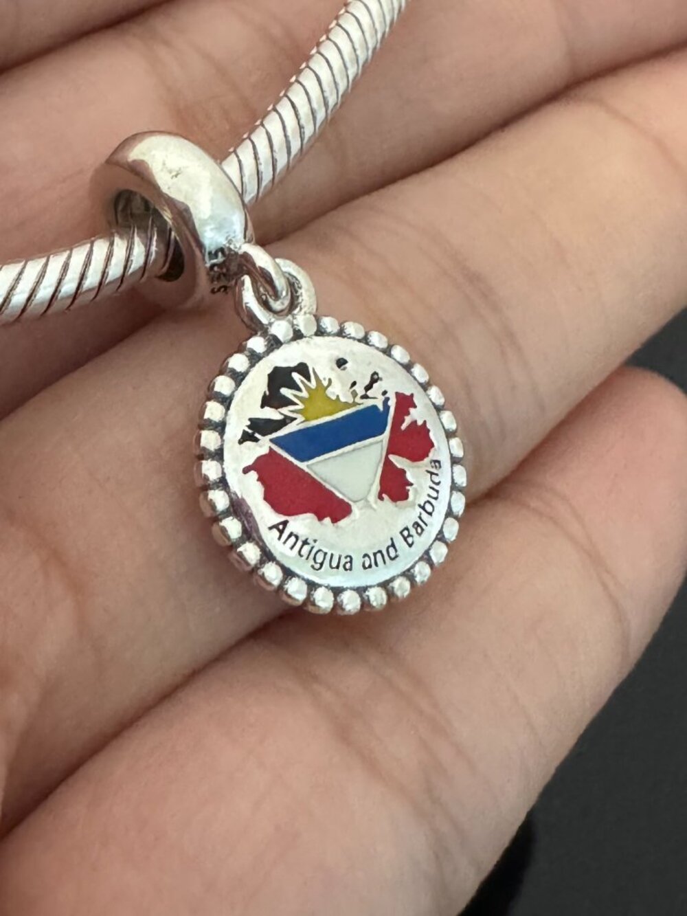 Pandora  Antigua  and  Barbuda Flag  Exclusive Charm
